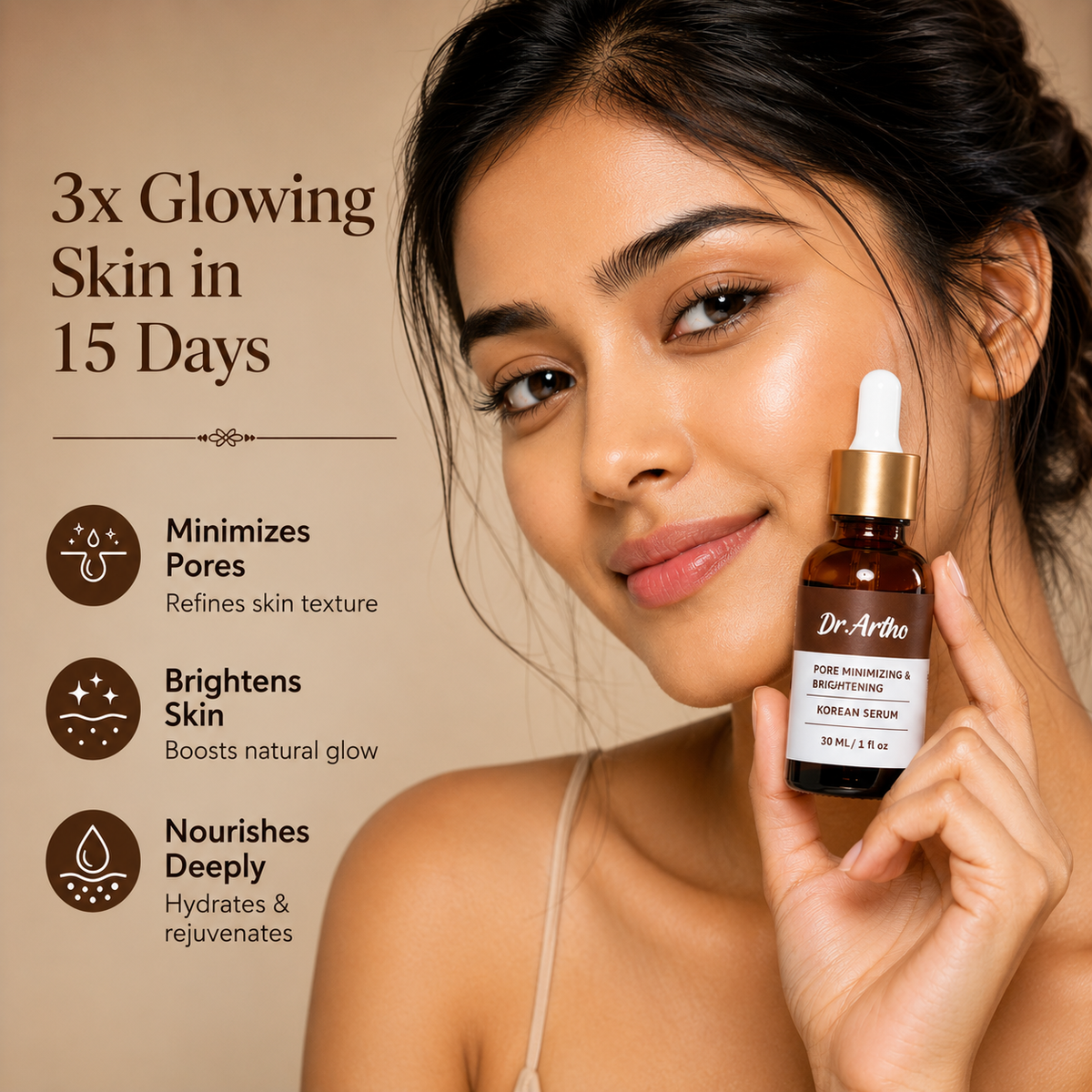 Dr Artho Korean Glass Skin Brightening serum - 30ml